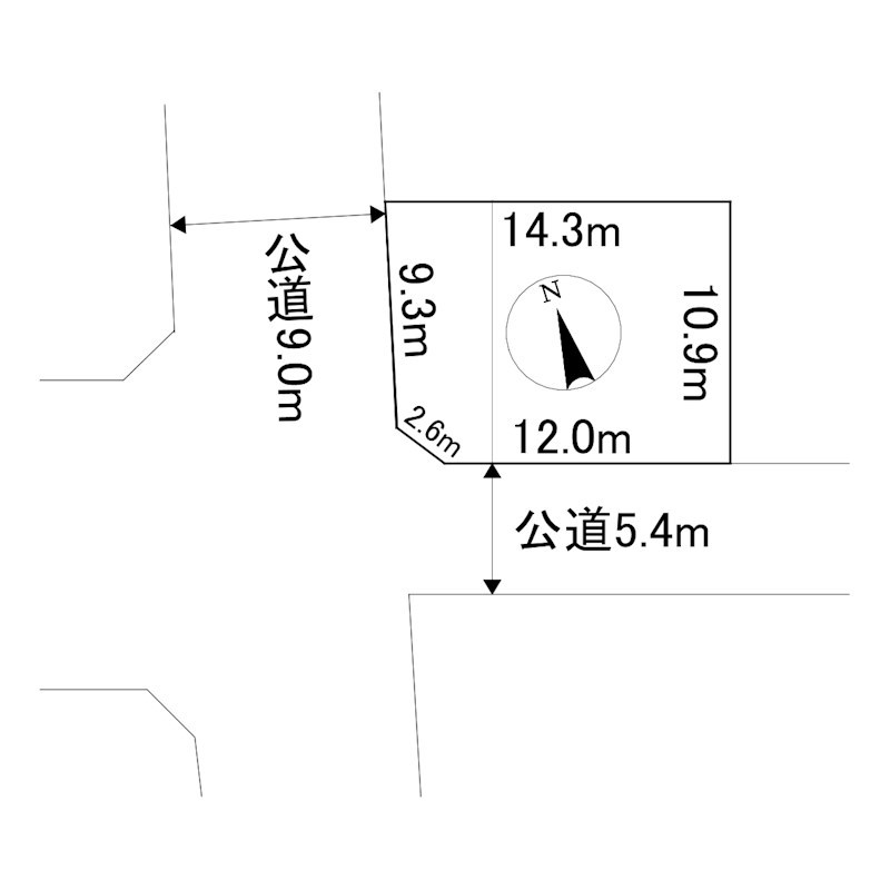 美幌町字東２条南１丁目１番　土地 間取図・土地図
