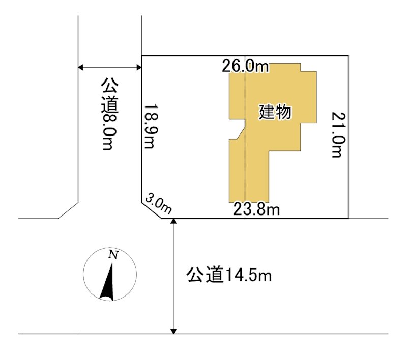高栄西町３丁目１７８番　店舗付住居 間取図・土地図