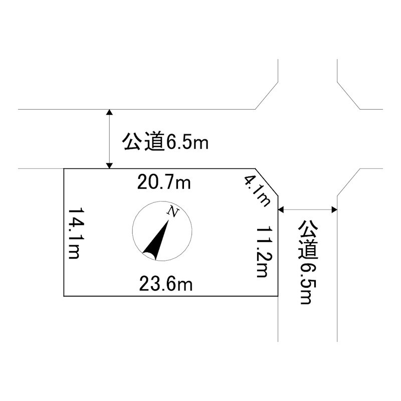 上ところ３５８番　土地 間取図・土地図
