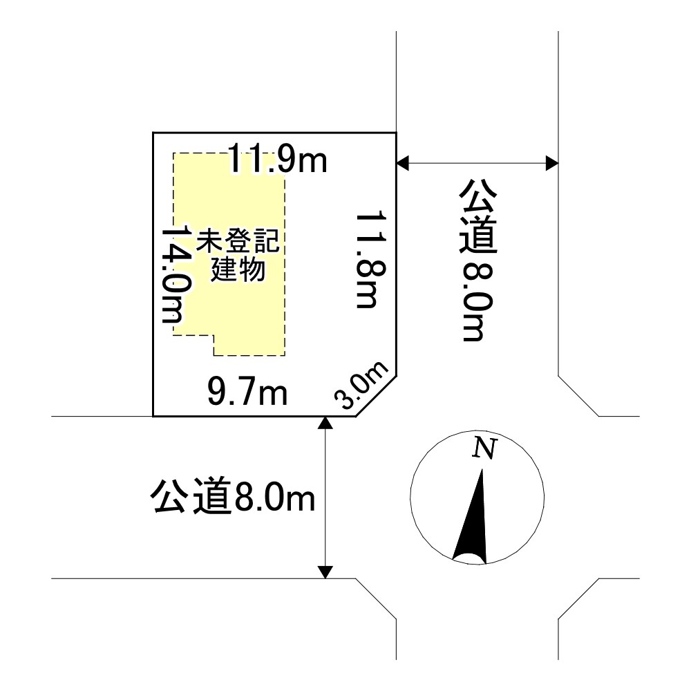 西富町３丁目１４８番　戸建て 間取図・土地図