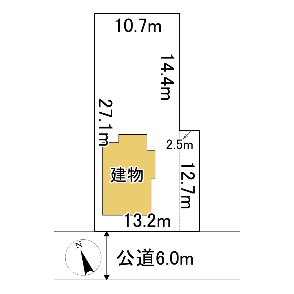 美幌町字鳥里１丁目５番　戸建て 間取図・土地図