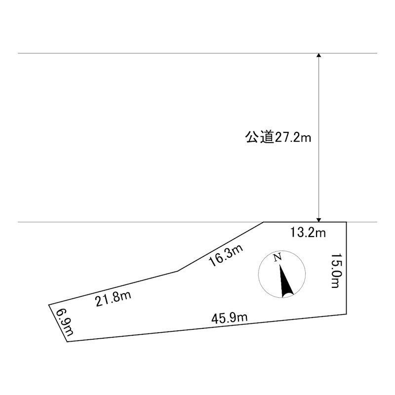 東相内町１７１番　土地 間取図・土地図