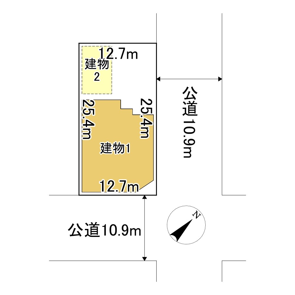 北３条西６丁目２番　土地 間取図・土地図