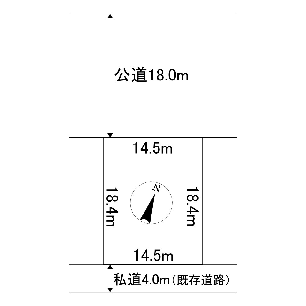 網走市大曲２丁目２１番　土地 間取図・土地図