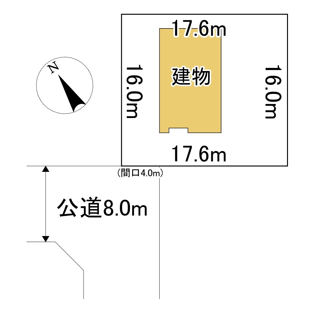 田端町１７番　戸建て 間取図・土地図