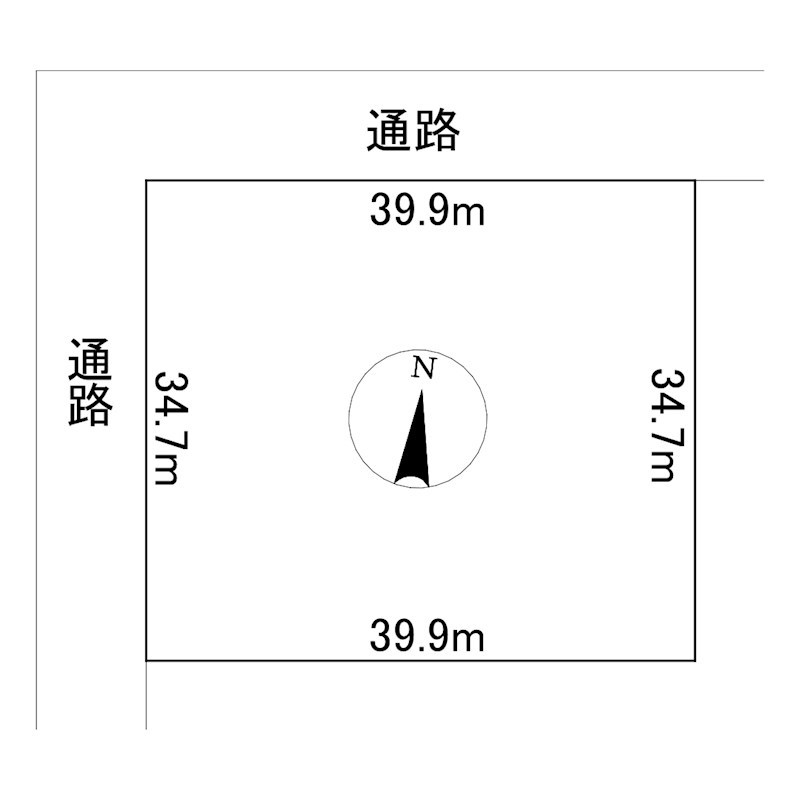 柏木１９９番　土地 間取図・土地図