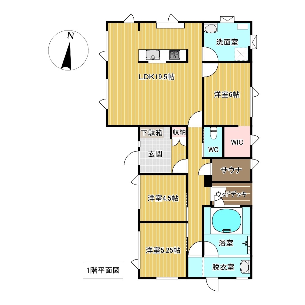 中央三輪３丁目５４８番　戸建て 間取図・土地図