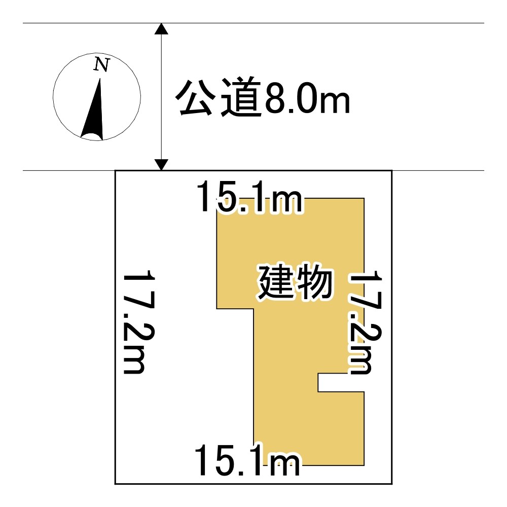 中央三輪３丁目５４８番　戸建て 間取図・土地図