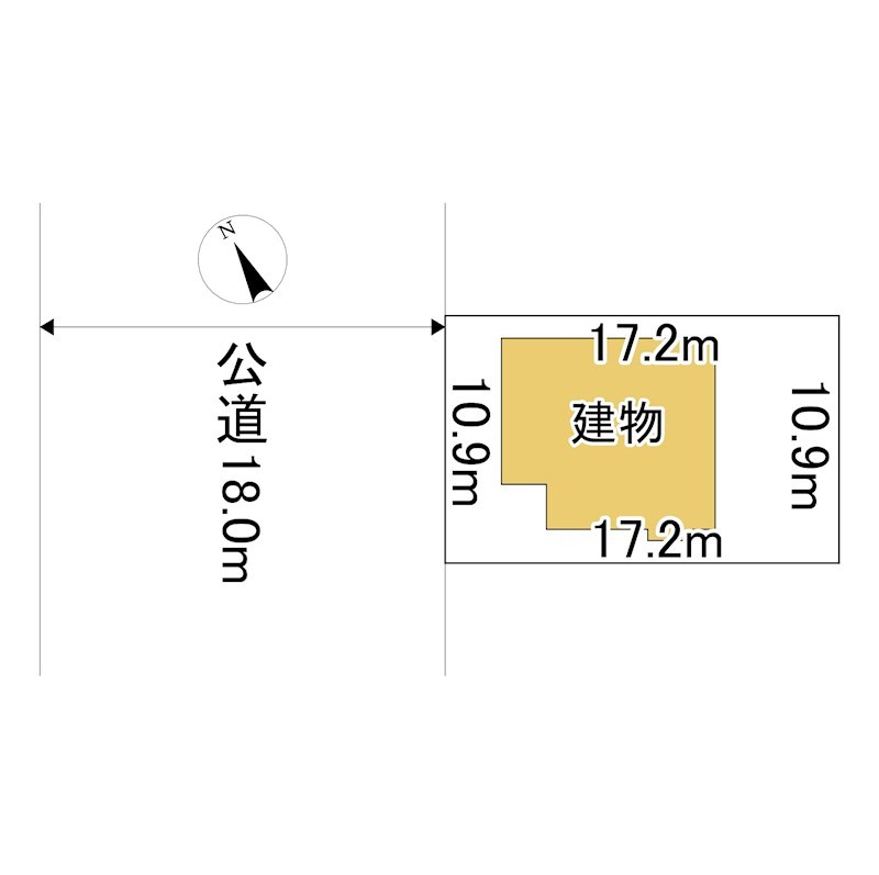 公園町１３番　戸建て 間取図・土地図