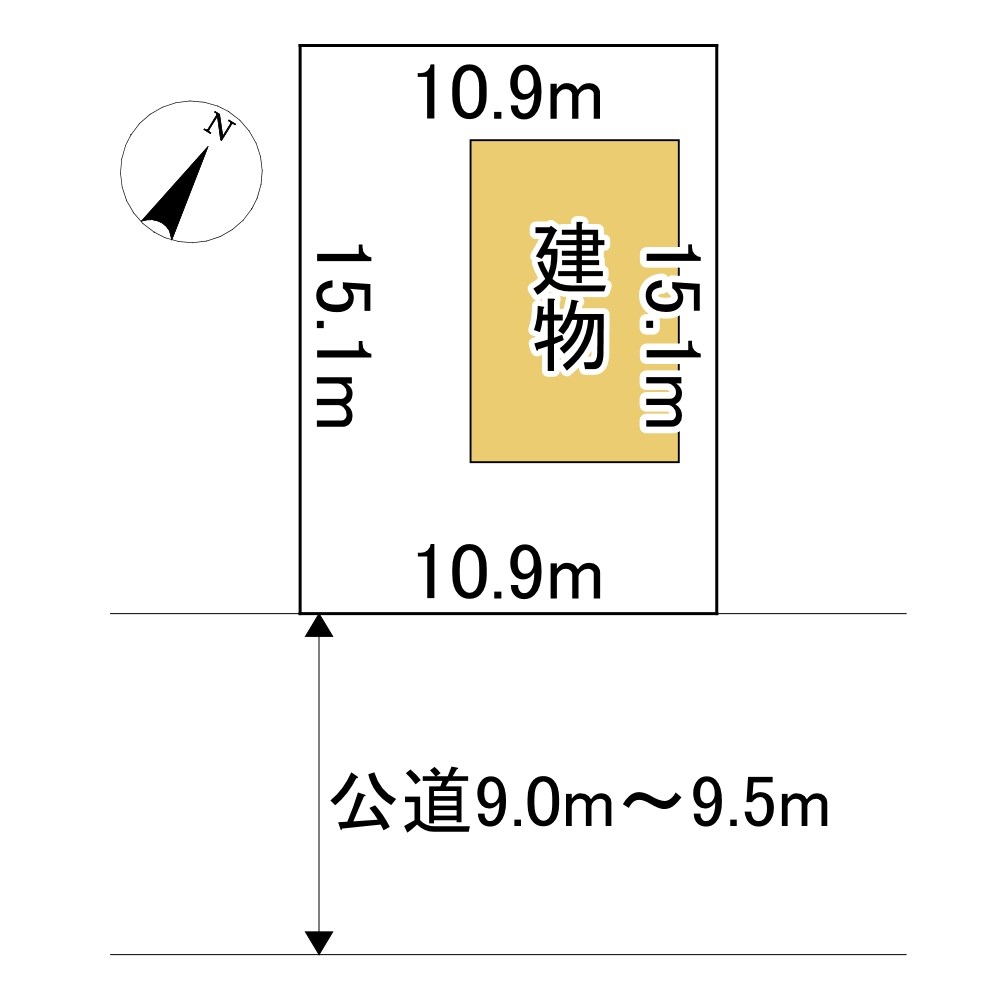 網走市駒場北１丁目２５番　土地 間取図・土地図