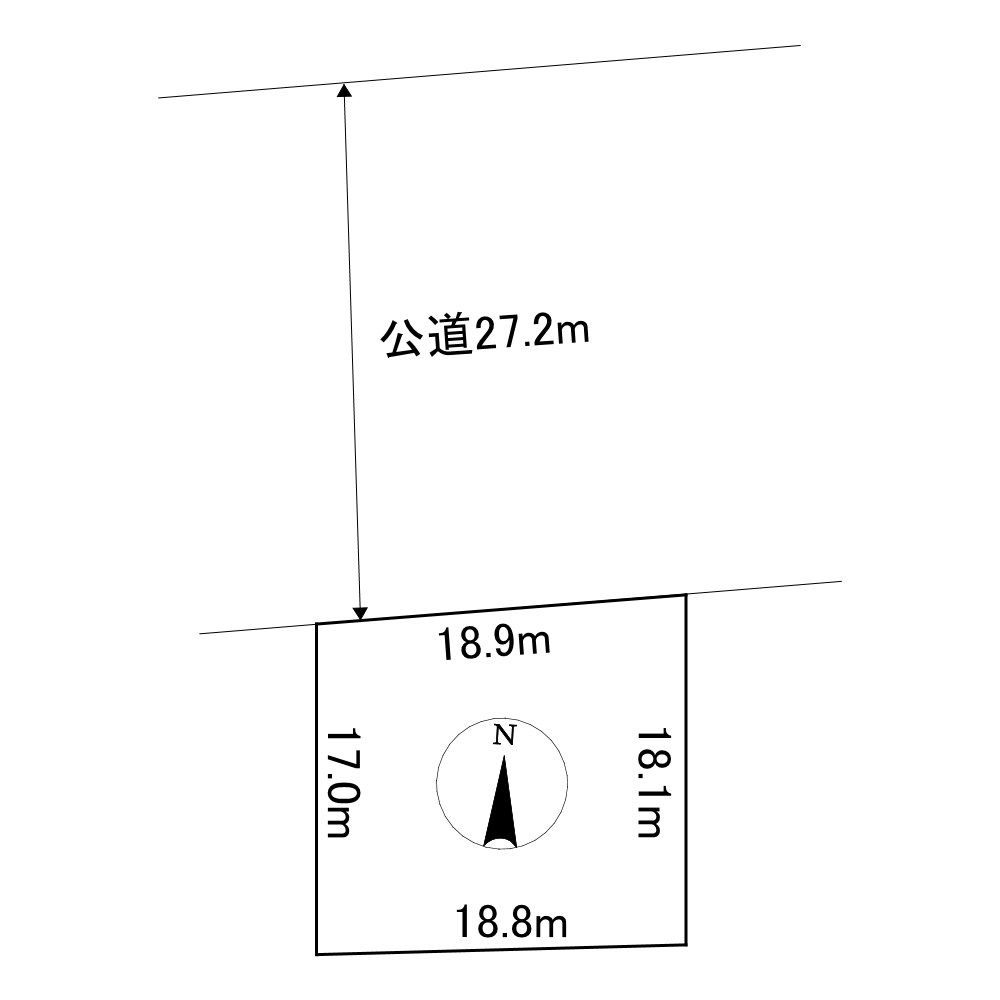 相内町279番　土地 間取図・土地図