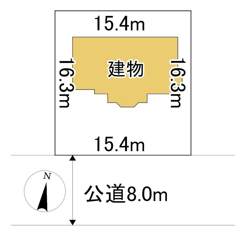 緑ヶ丘２丁目４番　戸建て 間取図・土地図