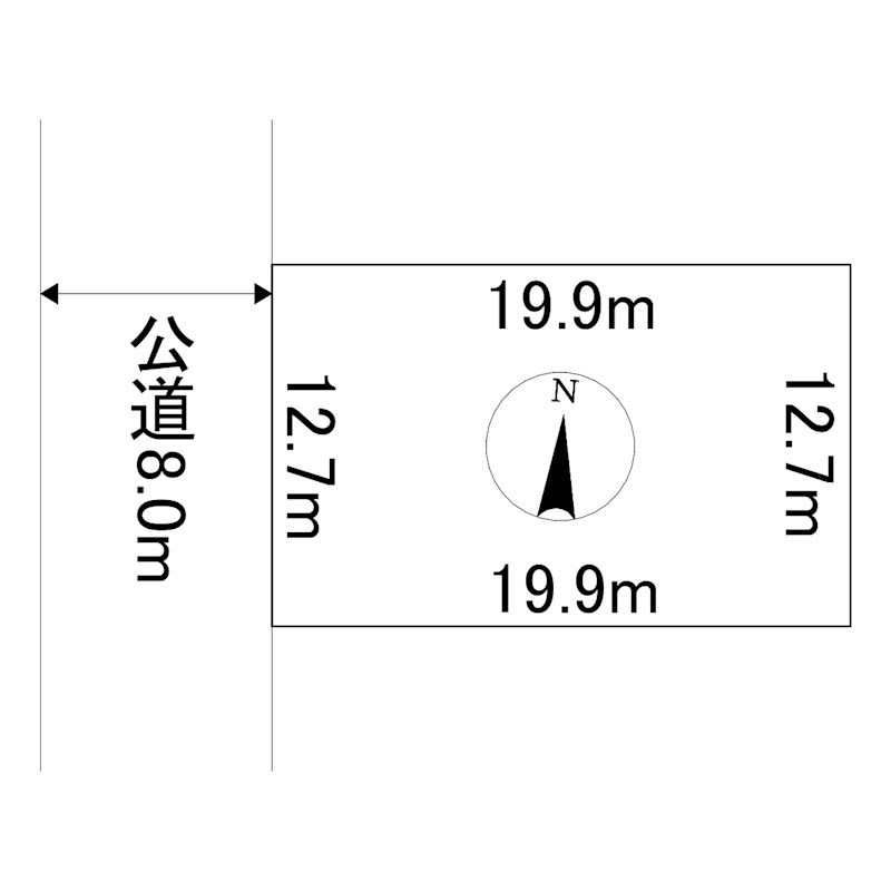 無加川町４０９番　土地 間取図・土地図