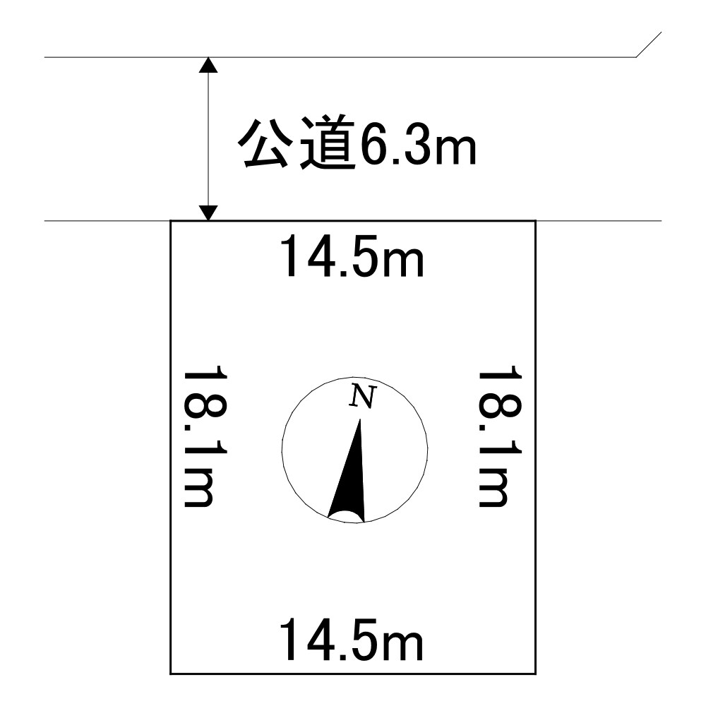 東相内町１７番　土地 間取図・土地図