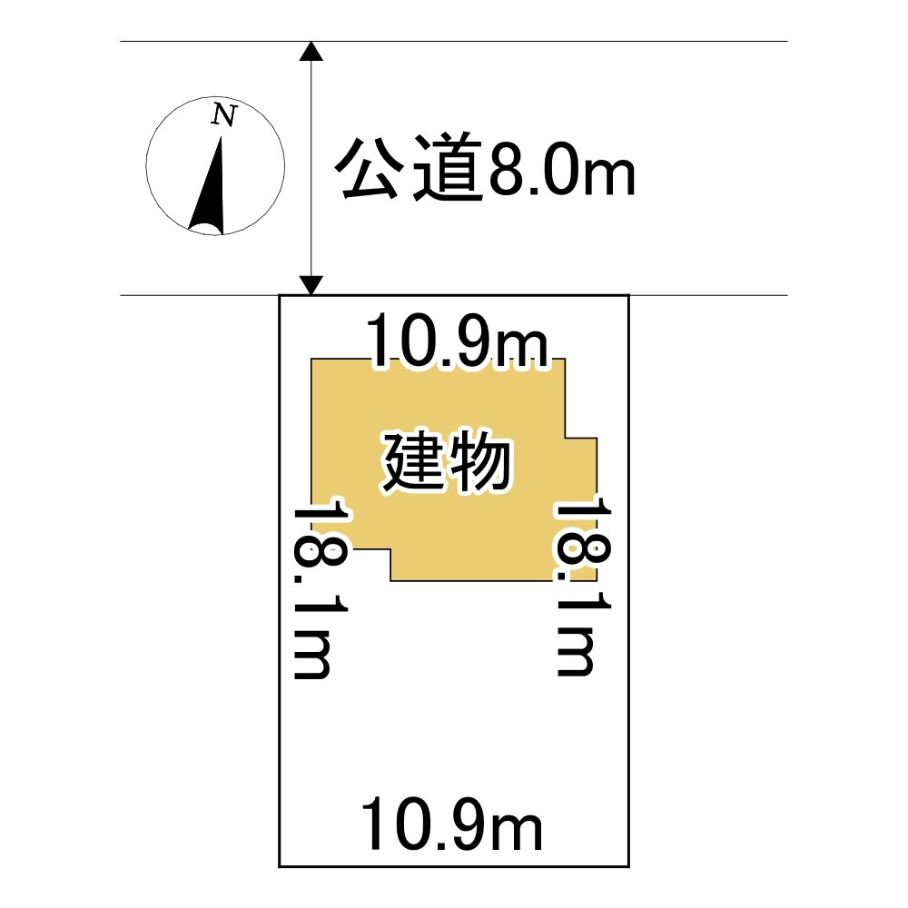 高栄東町２丁目１５３番　土地 間取図・土地図