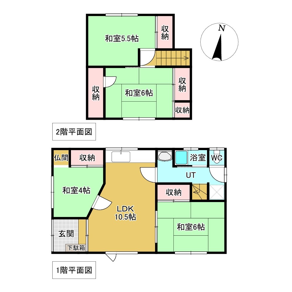 東三輪１丁目７８番　戸建て 間取図・土地図