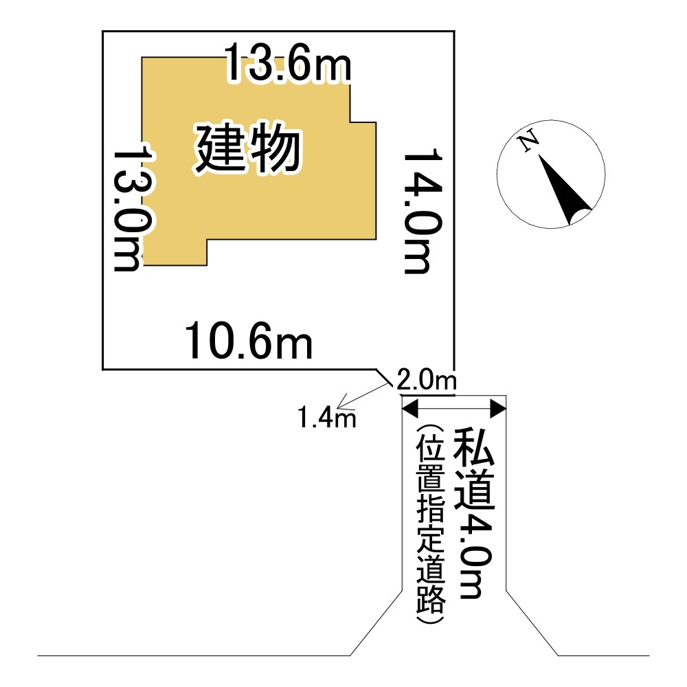 桜町３丁目２番　戸建て 間取図・土地図