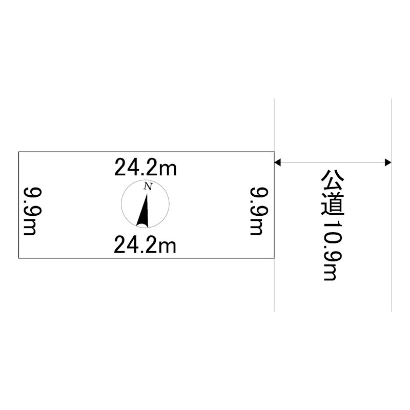 美山町西２丁目６１番　土地 間取図・土地図