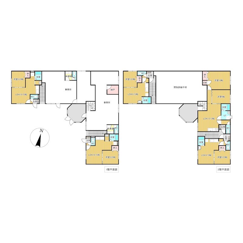 常盤町１丁目１番　共同住宅 間取図・土地図