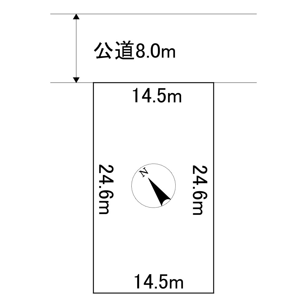川東３４０番　土地 間取図・土地図