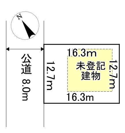 小泉６７５番　戸建て　B 間取図・土地図