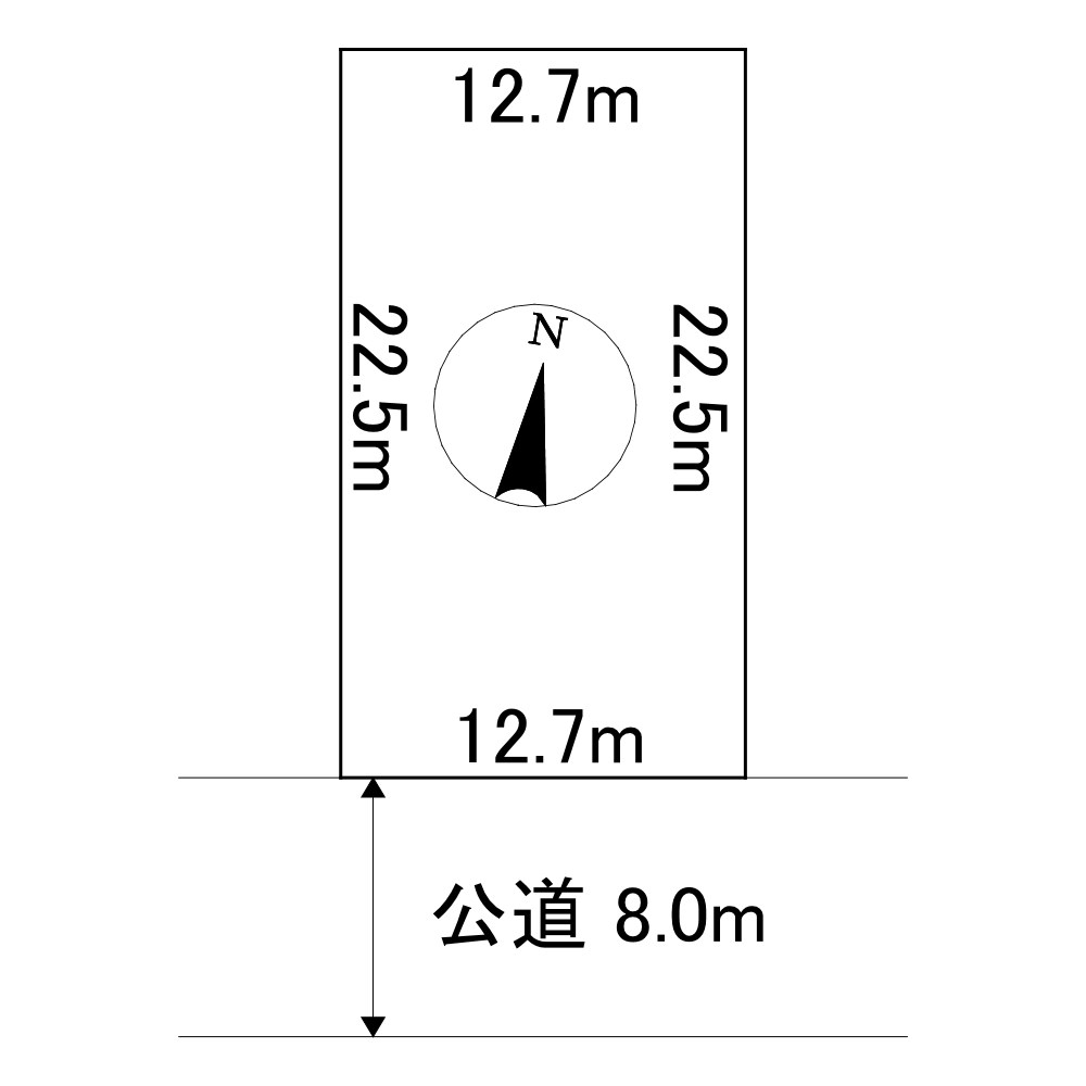 桂町３丁目１６０番　土地 間取図・土地図