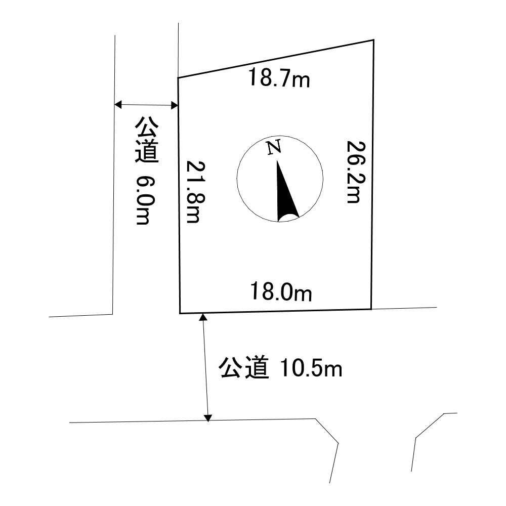 留辺蘂町元町６９番　土地 間取図・土地図