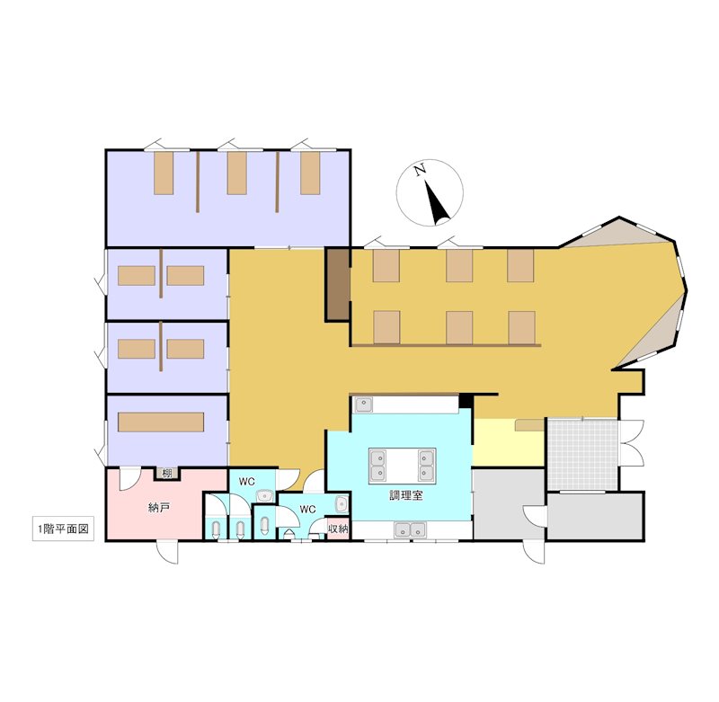 美幌町字稲美１５０番　店舗 間取図・土地図