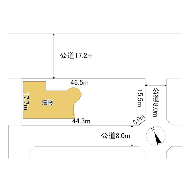 美幌町字稲美１５０番　店舗 間取図・土地図