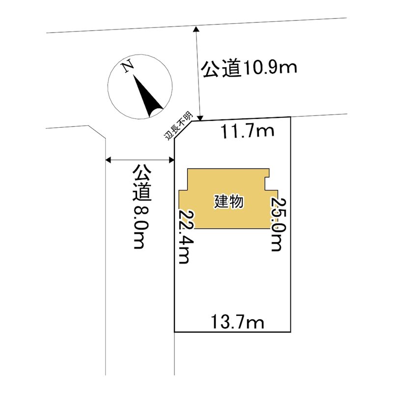 美幌町字青葉１丁目２２番　戸建て 間取図・土地図