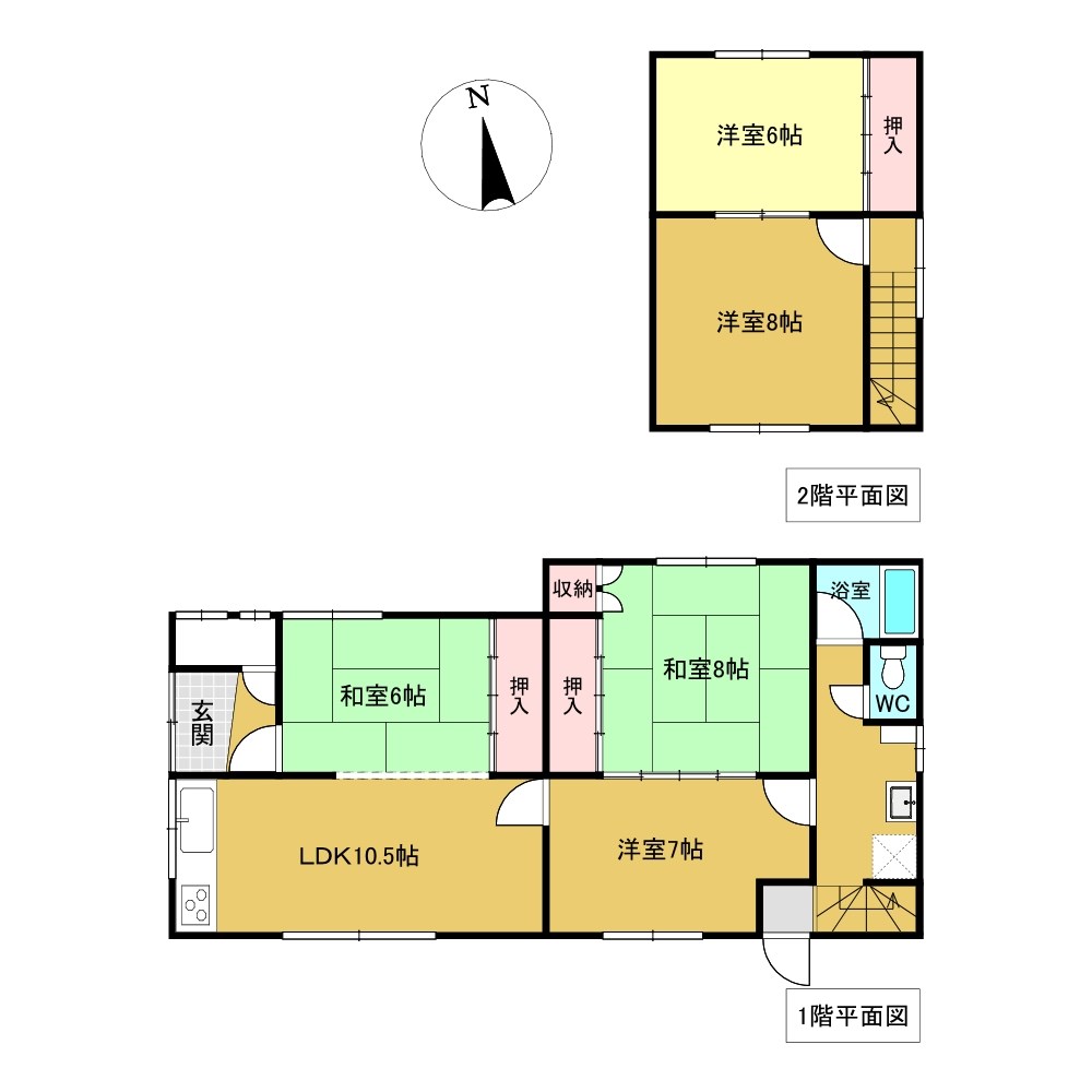 美幌町字元町２番　戸建て 間取図・土地図