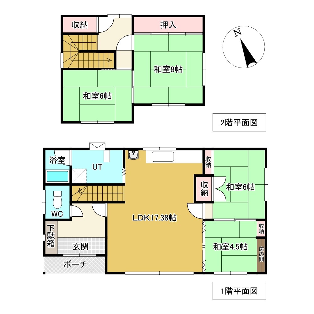 美幌町字青山北３７番　戸建て 間取図・土地図