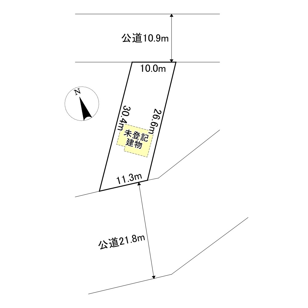 美幌町字青山北６番　戸建て　Ａ 間取図・土地図