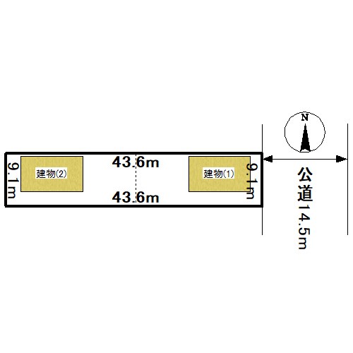 美幌町字仲町１丁目１０５番　戸建て 間取図・土地図