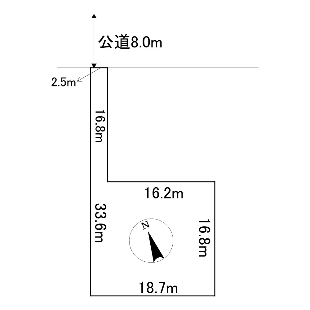 美幌町字稲美８８番８０　土地 間取図・土地図
