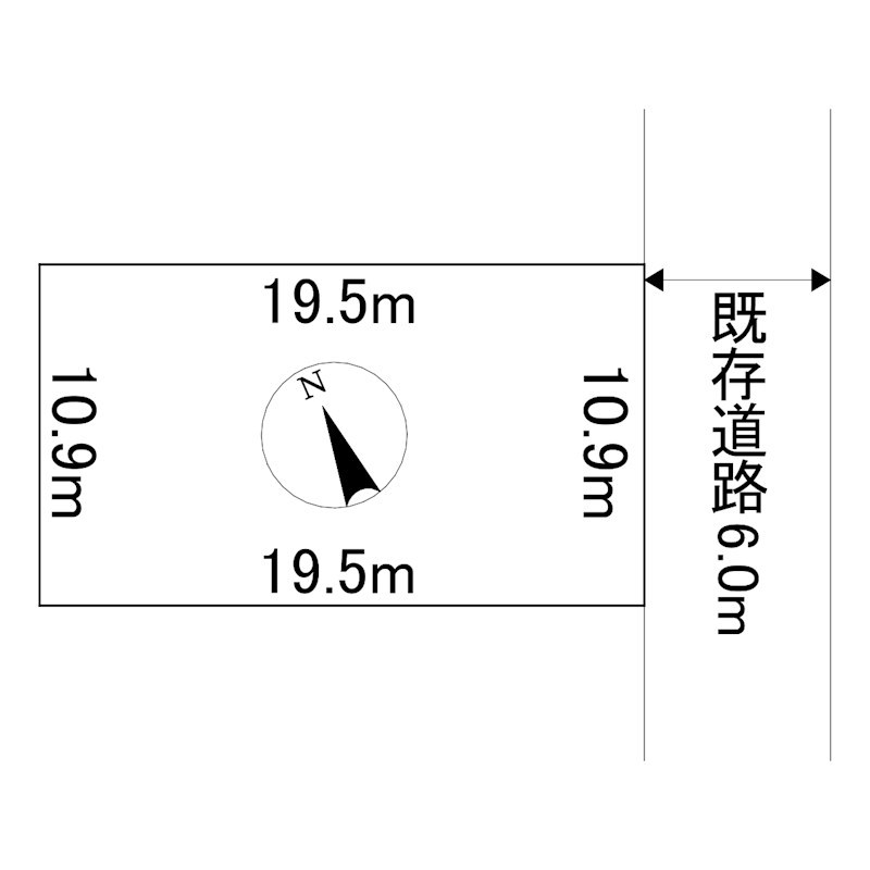 美幌町字仲町１丁目１４２番　土地 間取図・土地図