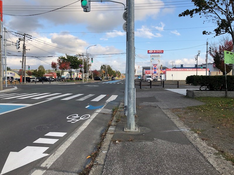 美幌町字仲町２丁目４６番　土地 現地写真（前面道路含む現地写真）