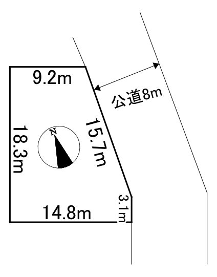 美幌町字東２条南５丁目４番　土地 間取図・土地図