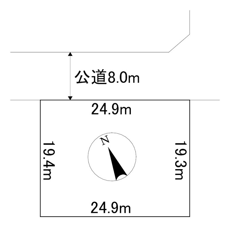 美幌町字稲美５２番４９　土地 間取図・土地図