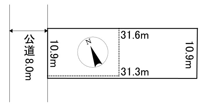 美幌町字東４条南３丁目１６番　土地 間取図・土地図