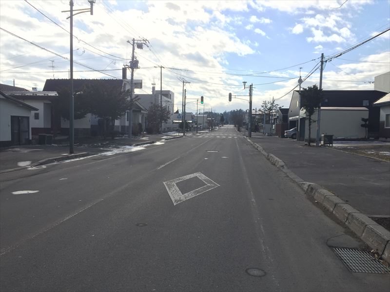 美幌町字西一条北３丁目４番　土地 現地写真（前面道路含む現地写真）
