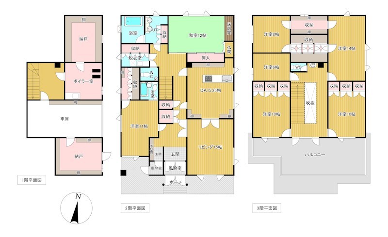 幸町５丁目４番　戸建て 間取図・土地図