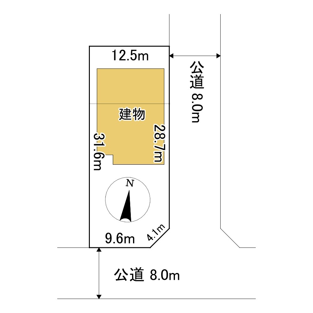 幸町５丁目４番　戸建て 間取図・土地図