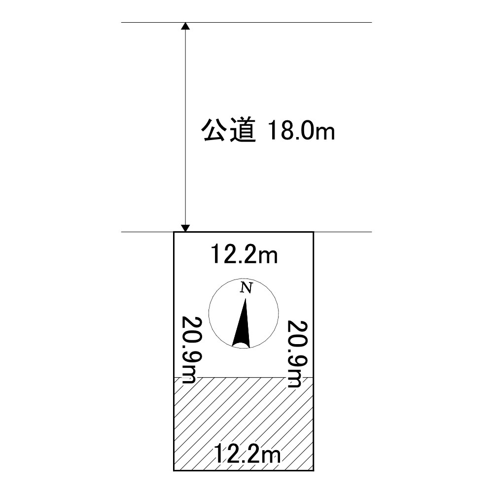美山町南4丁目１７番　土地 間取図・土地図