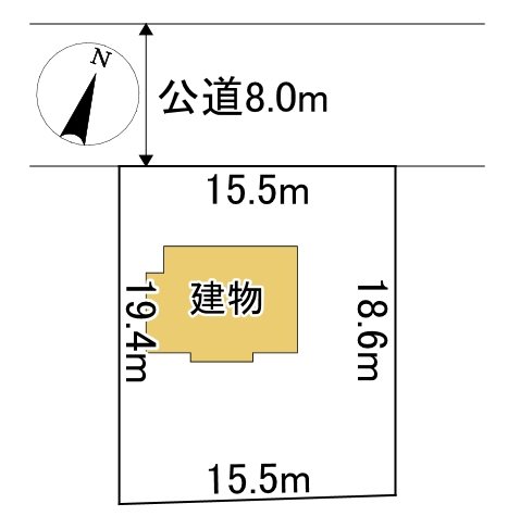 新生町７７番　戸建て 間取図・土地図