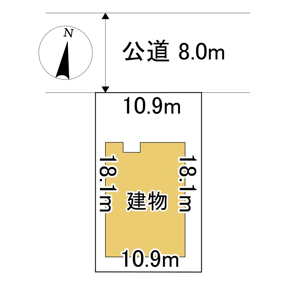 高栄東町２丁目１５３番　土地 間取図・土地図