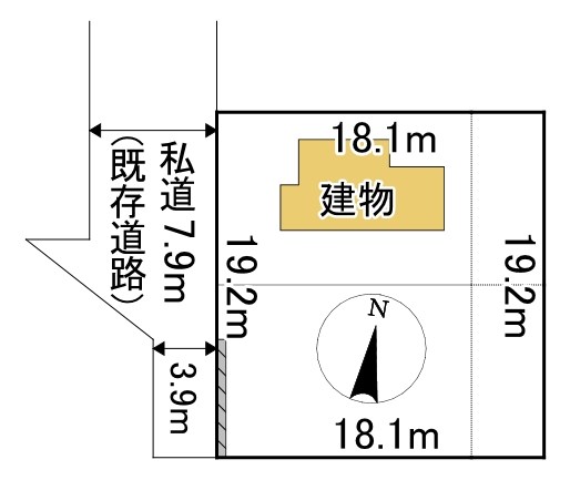 とん田西町２６８番　土地 間取図・土地図