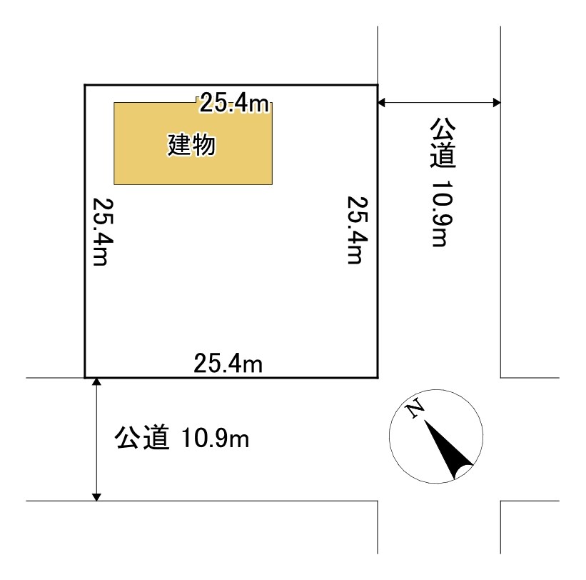 北３条東６丁目２番　土地 間取図・土地図