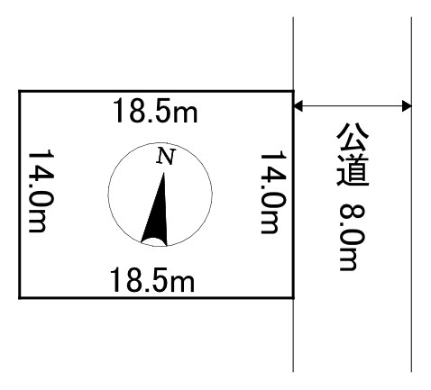 美山町西３丁目１０４番　土地 間取図・土地図