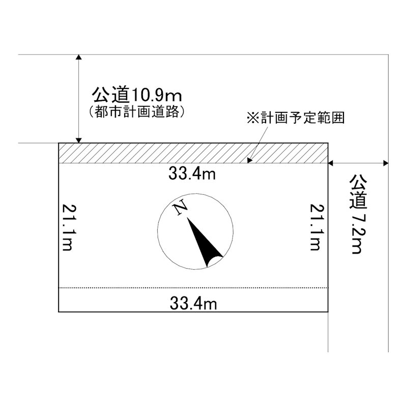 美幌町字東４条南５丁目２番　土地 間取図・土地図